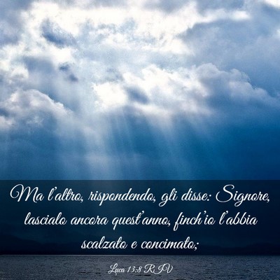 Picture 03 - Luca 13:8 RIV - Ma l’altro, rispondendo, gli disse: Signore, - Bible Verse Picture