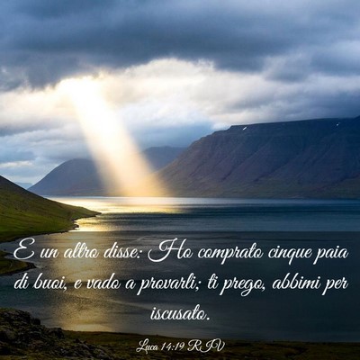 Picture 03 - Luca 14:19 RIV - E un altro disse: Ho comprato cinque paia di - Bible Verse Picture