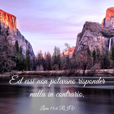 Picture 03 - Luca 14:6 RIV - Ed essi non potevano risponder nulla in - Bible Verse Picture