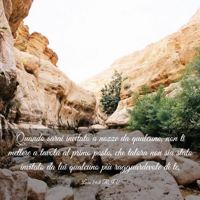 Picture 03 - Luca 14:8 RIV - Quando sarai invitato a nozze da qualcuno, non ti - Bible Verse Picture