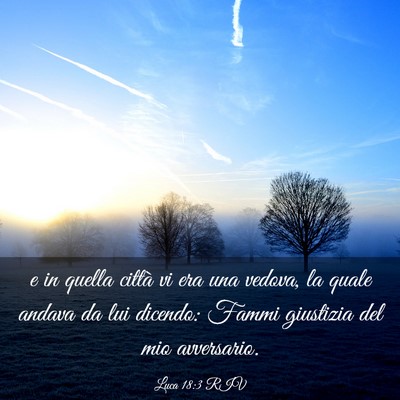 Picture 03 - Luca 18:3 RIV - e in quella città vi era una vedova, la quale - Bible Verse Picture