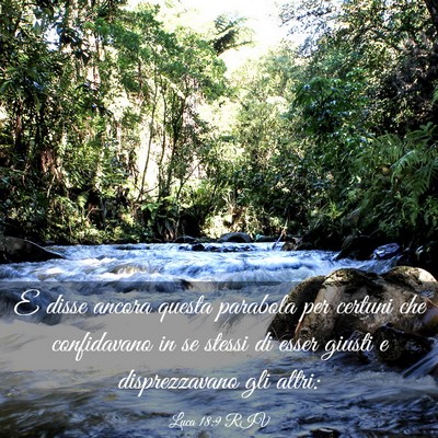 Picture 03 - Luca 18:9 RIV - E disse ancora questa parabola per certuni che - Bible Verse Picture