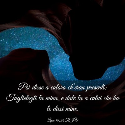 Picture 03 - Luca 19:24 RIV - Poi disse a coloro ch’eran presenti: - Bible Verse Picture
