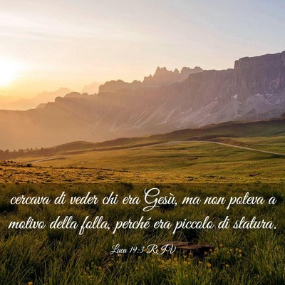 Picture 03 - Luca 19:3 RIV - cercava di veder chi era Gesù, ma non poteva a - Bible Verse Picture