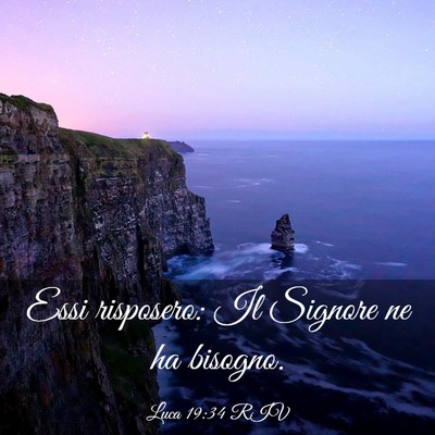 Picture 03 - Luca 19:34 RIV - Essi risposero: Il Signore ne ha - Bible Verse Picture