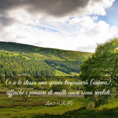 Picture 03 - Luca 2:35 RIV - (e a te stessa una spada trapasserà l’anima), - Bible Verse Picture