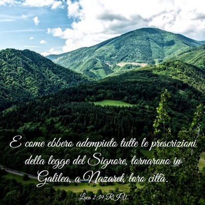 Picture 03 - Luca 2:39 RIV - E come ebbero adempiuto tutte le prescrizioni - Bible Verse Picture