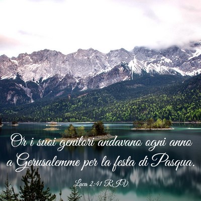 Picture 03 - Luca 2:41 RIV - Or i suoi genitori andavano ogni anno a - Bible Verse Picture