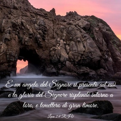 Picture 03 - Luca 2:9 RIV - E un angelo del Signore si presentò ad essi e la - Bible Verse Picture
