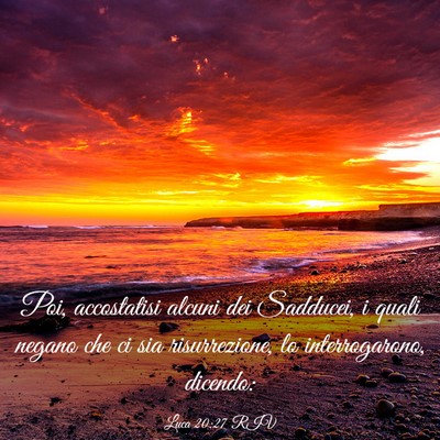 Picture 03 - Luca 20:27 RIV - Poi, accostatisi alcuni dei Sadducei, i quali - Bible Verse Picture