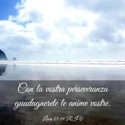Picture 03 - Luca 21:19 RIV - Con la vostra perseveranza guadagnerete le anime - Bible Verse Picture