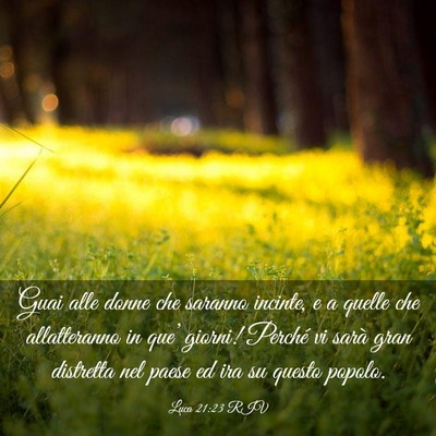 Picture 03 - Luca 21:23 RIV - Guai alle donne che saranno incinte, e a quelle - Bible Verse Picture