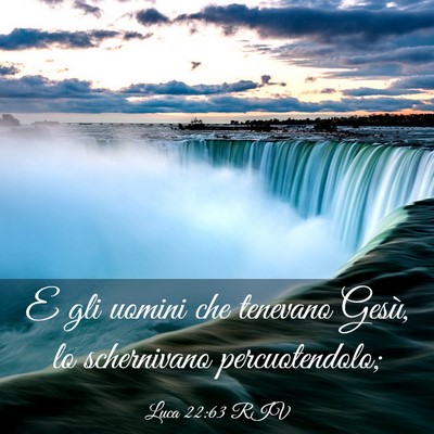 Picture 03 - Luca 22:63 RIV - E gli uomini che tenevano Gesù, lo schernivano - Bible Verse Picture