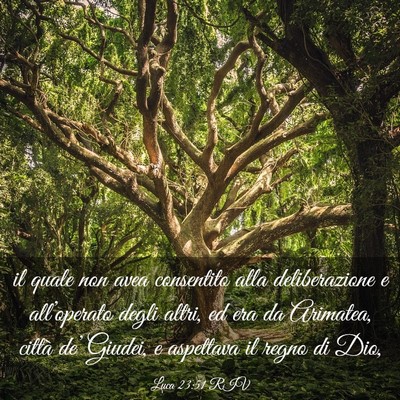 Picture 03 - Luca 23:51 RIV - il quale non avea consentito alla deliberazione e - Bible Verse Picture