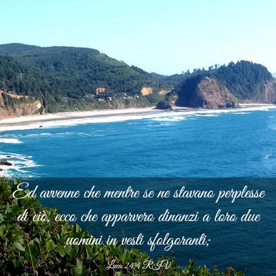 Picture 03 - Luca 24:4 RIV - Ed avvenne che mentre se ne stavano perplesse di - Bible Verse Picture