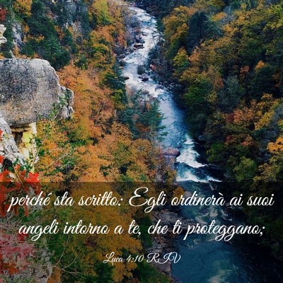Picture 03 - Luca 4:10 RIV - perché sta scritto: Egli ordinerà ai suoi - Bible Verse Picture