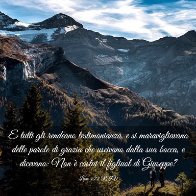 Picture 03 - Luca 4:22 RIV - E tutti gli rendeano testimonianza, e si - Bible Verse Picture