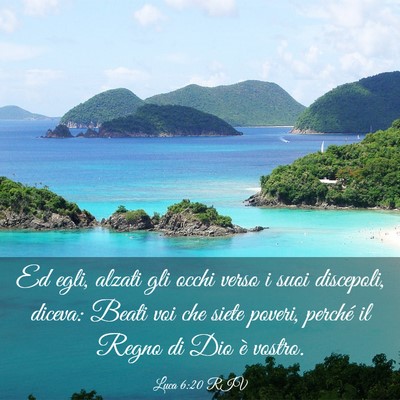 Picture 03 - Luca 6:20 RIV - Ed egli, alzati gli occhi verso i suoi discepoli, - Bible Verse Picture