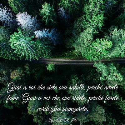 Picture 03 - Luca 6:25 RIV - Guai a voi che siete ora satolli, perché avrete - Bible Verse Picture