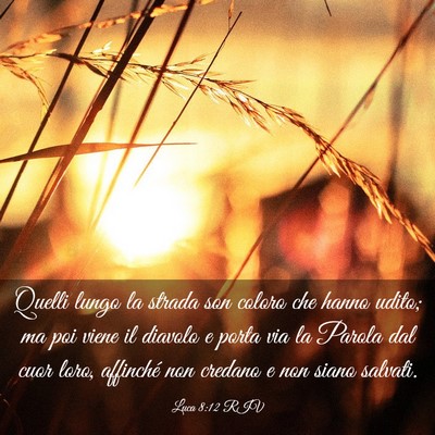 Picture 03 - Luca 8:12 RIV - Quelli lungo la strada son coloro che hanno - Bible Verse Picture