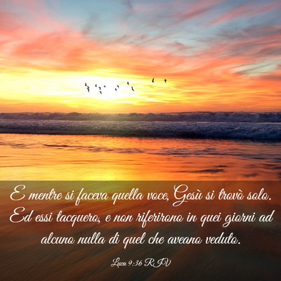 Picture 03 - Luca 9:36 RIV - E mentre si faceva quella voce, Gesù si trovò - Bible Verse Picture