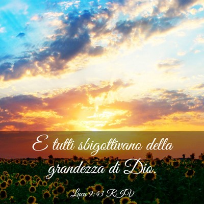 Picture 03 - Luca 9:43 RIV - E tutti sbigottivano della grandezza di - Bible Verse Picture