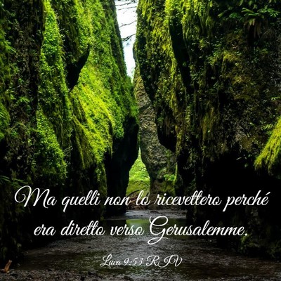 Picture 03 - Luca 9:53 RIV - Ma quelli non lo ricevettero perché era diretto - Bible Verse Picture