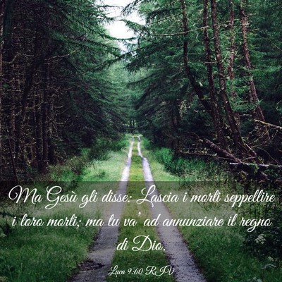 Picture 03 - Luca 9:60 RIV - Ma Gesù gli disse: Lascia i morti seppellire i - Bible Verse Picture
