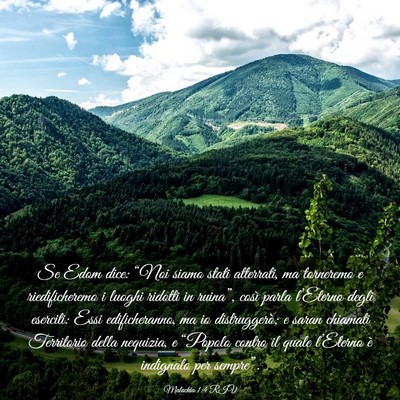 Picture 03 - Malachia 1:4 RIV - Se Edom dice: “Noi siamo stati atterrati, ma - Bible Verse Picture