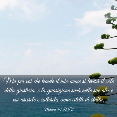 Picture 03 - Malachia 4:2 RIV - Ma per voi che temete il mio nome si leverà il - Bible Verse Picture