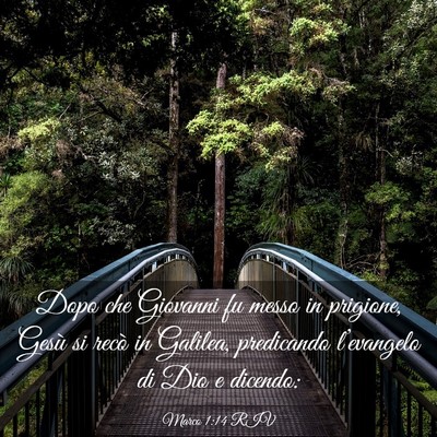 Picture 03 - Marco 1:14 RIV - Dopo che Giovanni fu messo in prigione, Gesù si - Bible Verse Picture