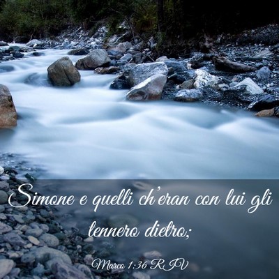 Picture 03 - Marco 1:36 RIV - Simone e quelli ch’eran con lui gli tennero - Bible Verse Picture
