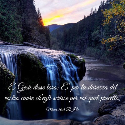 Picture 03 - Marco 10:5 RIV - E Gesù disse loro: E’ per la durezza del - Bible Verse Picture