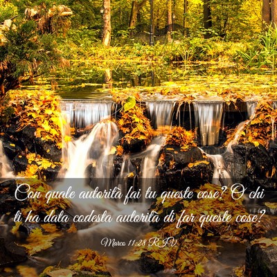 Picture 03 - Marco 11:28 RIV - Con quale autorità fai tu queste cose? O chi ti - Bible Verse Picture