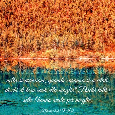 Picture 03 - Marco 12:23 RIV - nella risurrezione, quando saranno risuscitati, - Bible Verse Picture