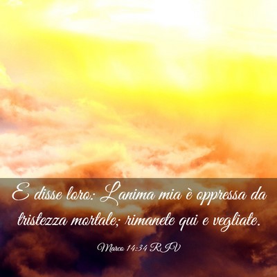 Picture 03 - Marco 14:34 RIV - E disse loro: L’anima mia è oppressa da - Bible Verse Picture