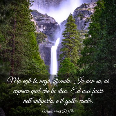Picture 03 - Marco 14:68 RIV - Ma egli lo negò, dicendo: Io non so, né capisco - Bible Verse Picture