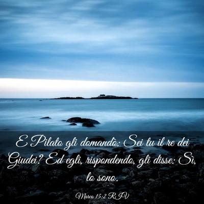 Picture 03 - Marco 15:2 RIV - E Pilato gli domandò: Sei tu il re dei Giudei? - Bible Verse Picture