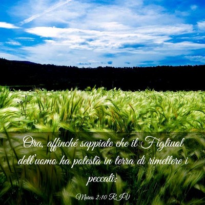 Picture 03 - Marco 2:10 RIV - Ora, affinché sappiate che il Figliuol - Bible Verse Picture