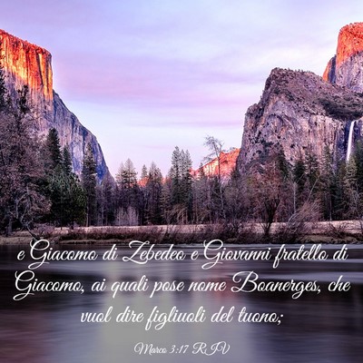 Picture 03 - Marco 3:17 RIV - e Giacomo di Zebedeo e Giovanni fratello di - Bible Verse Picture