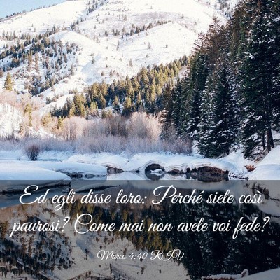 Picture 03 - Marco 4:40 RIV - Ed egli disse loro: Perché siete così paurosi? - Bible Verse Picture
