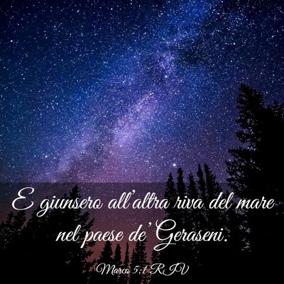 Picture 03 - Marco 5:1 RIV - E giunsero all’altra riva del mare nel paese - Bible Verse Picture