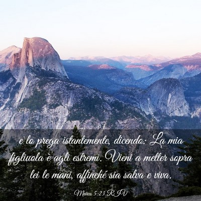Picture 03 - Marco 5:23 RIV - e lo prega istantemente, dicendo: La mia - Bible Verse Picture