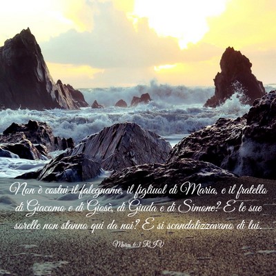 Picture 03 - Marco 6:3 RIV - Non è costui il falegname, il figliuol di Maria, - Bible Verse Picture