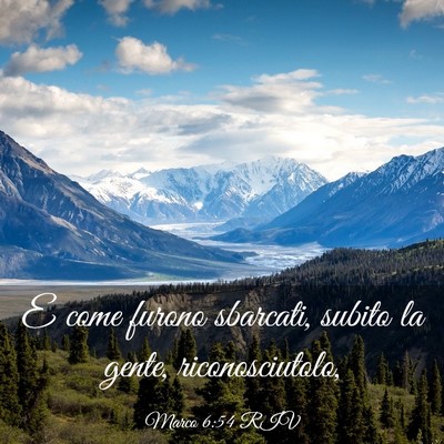 Picture 03 - Marco 6:54 RIV - E come furono sbarcati, subito la gente, - Bible Verse Picture