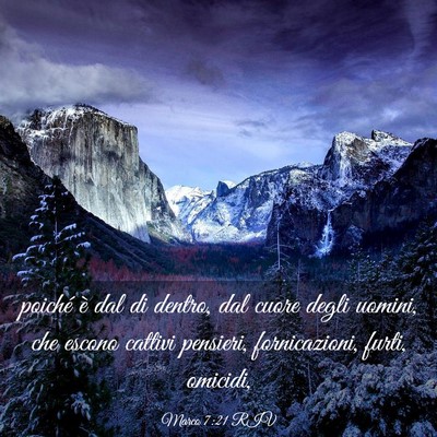 Picture 03 - Marco 7:21 RIV - poiché è dal di dentro, dal cuore degli uomini, - Bible Verse Picture