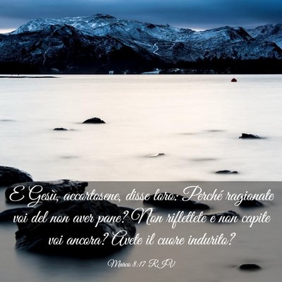 Picture 03 - Marco 8:17 RIV - E Gesù, accortosene, disse loro: Perché - Bible Verse Picture