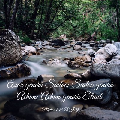 Picture 03 - Matteo 1:14 RIV - Azor generò Sadoc; Sadoc generò Achim; Achim - Bible Verse Picture