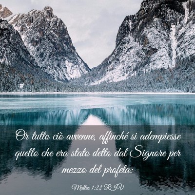 Picture 03 - Matteo 1:22 RIV - Or tutto ciò avvenne, affinché si adempiesse - Bible Verse Picture