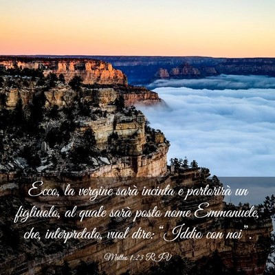Picture 03 - Matteo 1:23 RIV - Ecco, la vergine sarà incinta e partorirà un - Bible Verse Picture